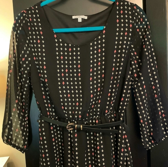 Black/Pink/White Beautiful Charlotte Russe Dress - Picture 2 of 5